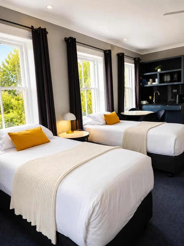غرفة عائلية بسرير مزدوج وسريرين منفصلين بحمام مشترك، Bayswater Boutique Lodge 2/7