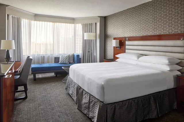 جناح جونيور بسرير كينج مع دخول الصالة، Crystal Gateway Marriott 2/4
