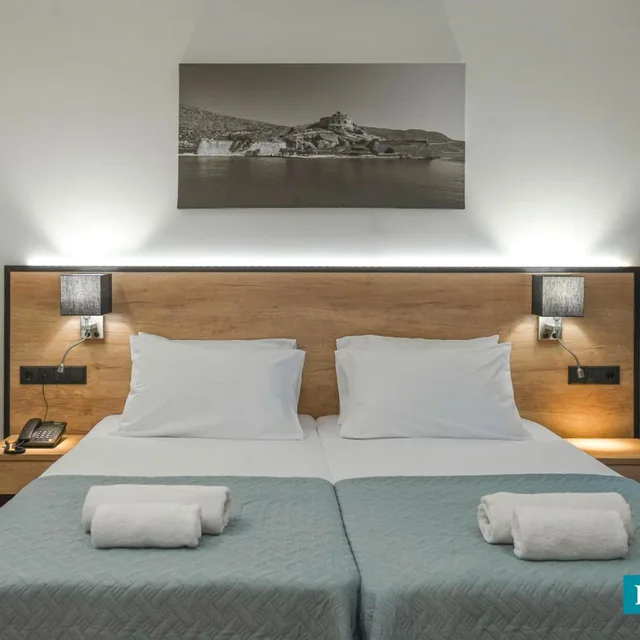 غرفة ديلوكس بسريرين منفصلين، Kalia Beach Hotel 4/7
