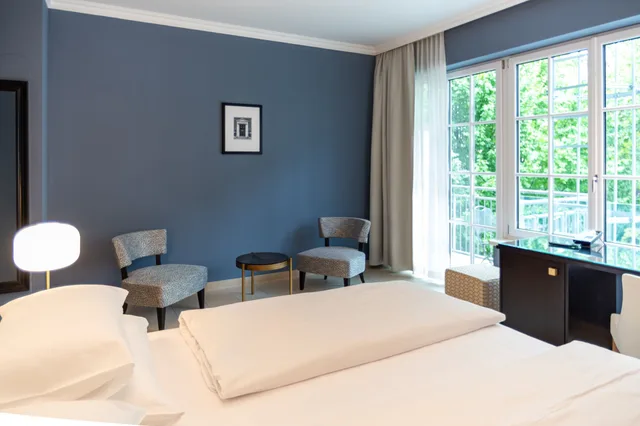 جناح بسرير كينج وسريرين منفصلين بإطلالة على الحديقة بشرفة، Hotel Spiess Spiess Appartement Pension 2/7