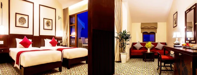 جناح سيغنتشر بسريرين منفصلين بإطلالة على النهر، Lantana Riverside Hoi An Boutique Hotel Spa 5/7