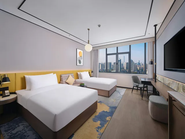 غرفة سوبيريور بسريرين منفصلين، Hilton Garden Inn Ji'nan High-Tech Zone 3/4