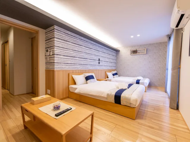 Type B, Basic, 1 Double and 1 Single Bed، GRAND BASE Hiroshima Hikarimachi 1/1