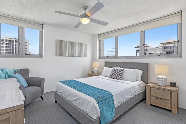 شقة بسرير كوين بإطلالة على البحر بغرفة نوم واحدة، Northwind Holiday Apartments Mooloolaba 2/10