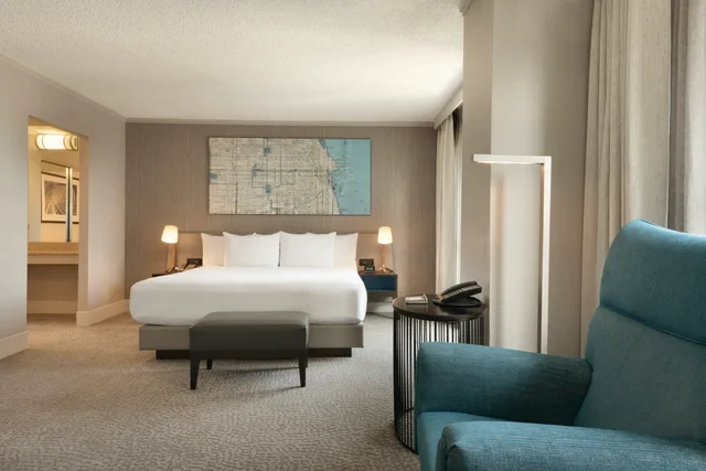 Conference, Suite, King Bed, Hilton Chicago Magnificent Mile Suites 2/3