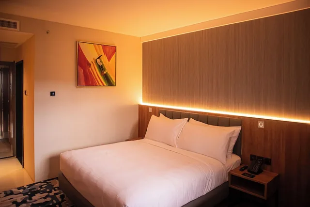 غرفة ديلوكس بسرير كوين، AGlow Hotel Harbor Bay Batam 1/3