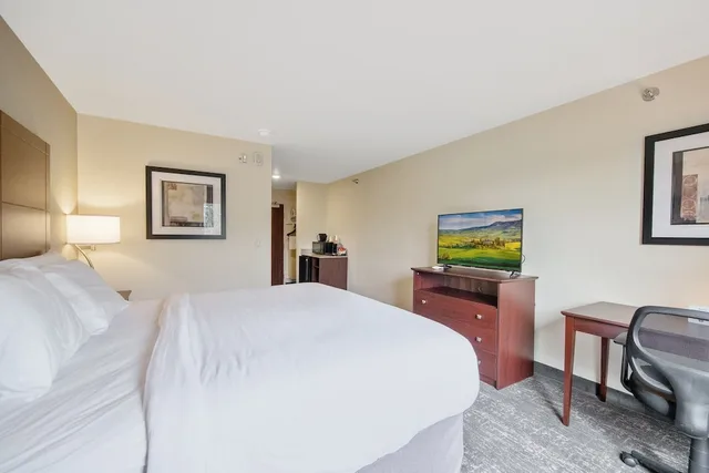 غرفة بسرير كينج بإطلالة على البحيرة لذوي الإعاقة، Cobblestone Hotel & Suites - Two Rivers 1/5