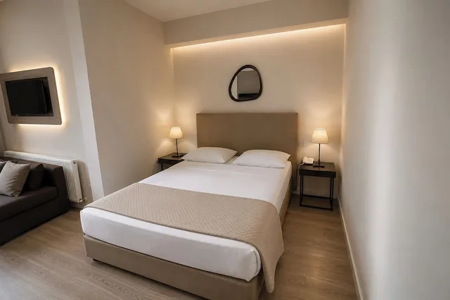 غرفة قياسية بسرير مزدوج بإطلالة على الفناء، Droushia Heights Hotel 3/7