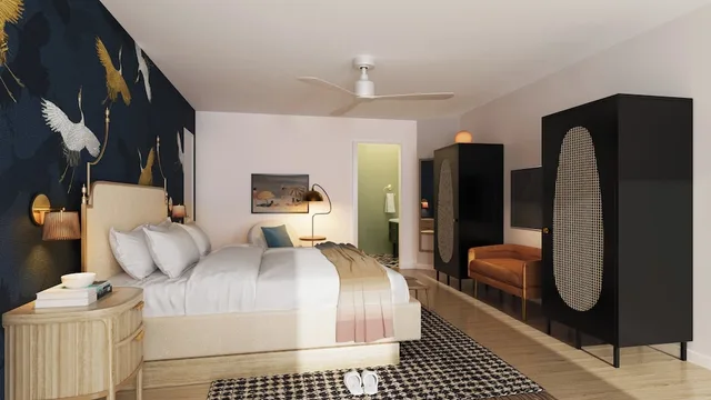 Renovated, Family Suite, 1 King and 2 Double Beds, Bunk Beds، Hotel Milo Santa Barbara 4/8