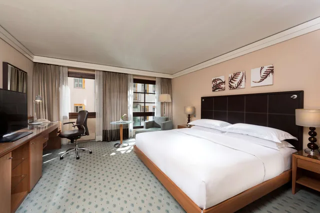 غرفة تنفيذية بسرير مزدوج مع دخول صالة النادي، Hilton Dresden 3/6