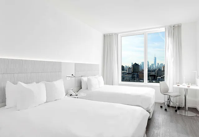 غرفة بسريرين مزدوجين بإطلالة على المدينة، INNSiDE New York NoMad 2/4