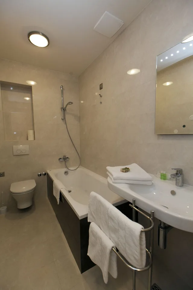 غرفة بسريرين منفصلين بإطلالة على المتنزه، Hotel Pleter 7/8