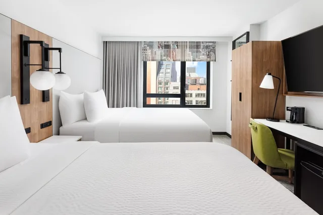 غرفة بسريرين كوين بإطلالة على المدينة، Fairfield Inn And Suites By Marriott New York Manhattan Times Square South 3/6