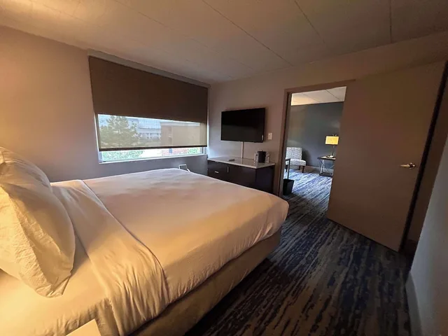 جناح بسرير كينج مع أريكة بمنطقة جلوس، Skyline Hotel Detroit Airport, SureStay Collection by BW 2/5