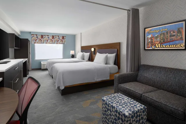 استوديو بسريرين كوين مع أريكة، Home2 Suites By Hilton Miramar Ft Lauderdale 4/8