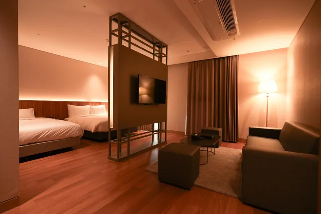غرفة ديلوكس عائلية بسرير مزدوج وسرير فردي، Busan City Hotel 2/2