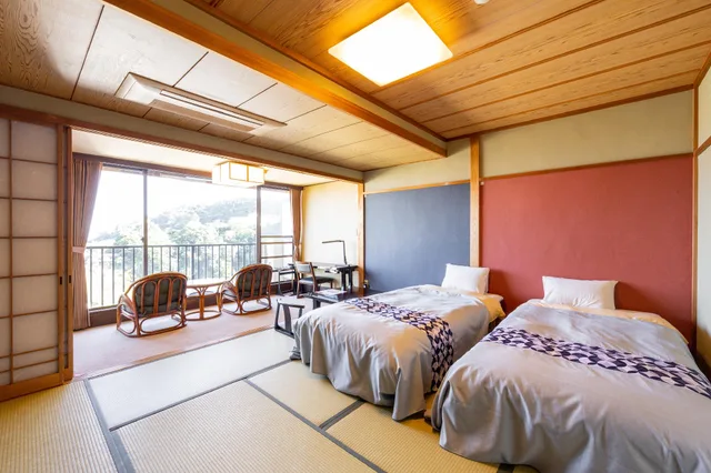 غرفة يابانية بسريرين منفصلين، Atagawa Prince Hotel 1/2