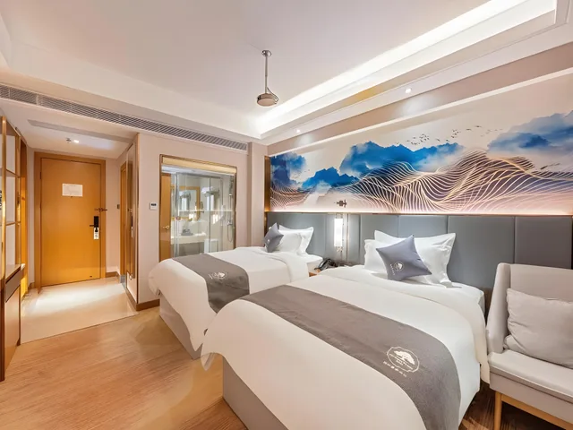 غرفة ديلوكس بسريرين منفصلين، GreenTree Inn Zhuhai Changlong Airport 1/1