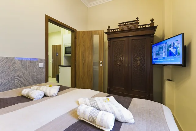 شقة ديلوكس بسريرين كوين بغرفتي نوم في الطابق الأرضي، Apartment Karla Capka Street 3/5