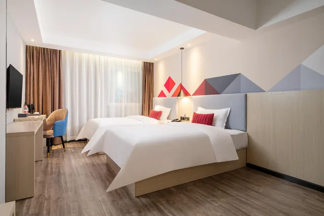 غرفة كومفورت بسريرين منفصلين، BORRMAN WANDA PLAZA Houjie Dongguan 1/1