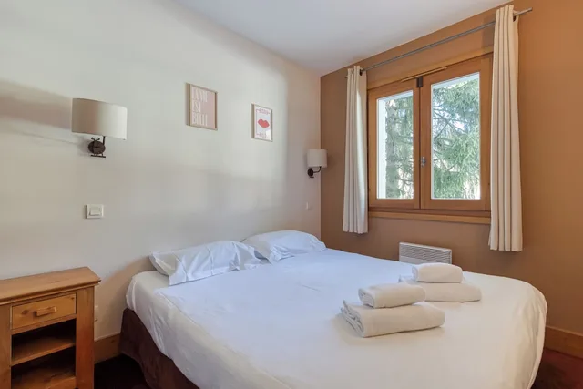 شقة عائلية بسرير مزدوج بشرفة بغرفة نوم واحدة مع أريكة، Residence & Spa Vallorcine Mont-Blanc 5/9