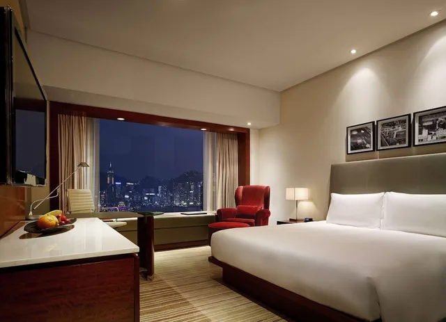 غرفة بسرير كينج بإطلالة على المرفأ، HYATT REGENCY HONG KONG TSIM SHA TSUI 3/7