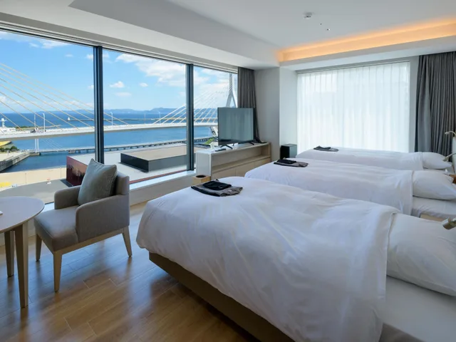 Semi Room, Deluxe, Triple, 3 Semi Double Beds, Ocean View, Bathtub، ReLabo Medical Spa & Stay 1/1