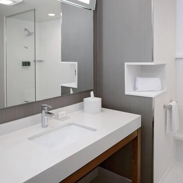 غرفة كبيرة بسرير كينج مع أريكة، Courtyard By Marriott Dallas Downtown Reunion District 2/3