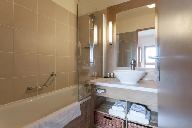 شقة بسريرين منفصلين بإطلالة على الجبل بشرفة بغرفة نوم واحدة مع أريكة، Pierre Vacances Premium Flaine Les Terrasses D Eos 9/9