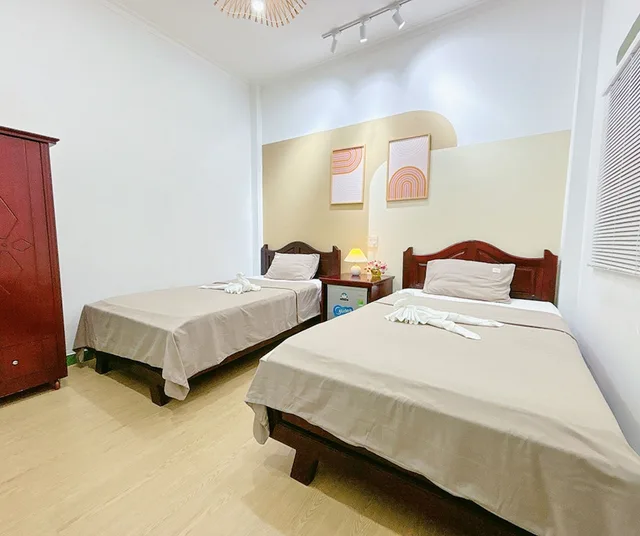 غرفة أساسية بسريرين منفصلين، Quoc Dinh Guesthouse 6/8
