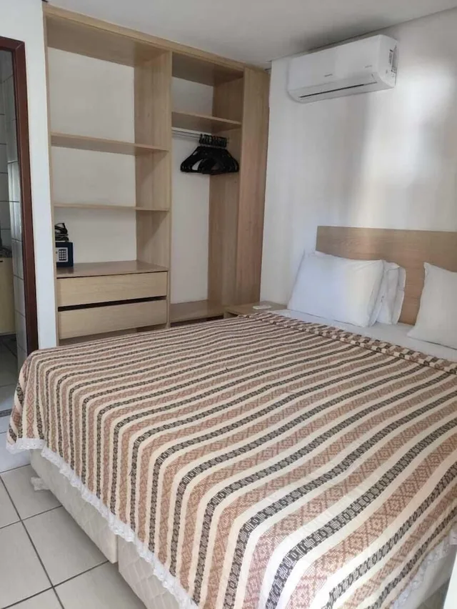 شقة اقتصادية بغرفتي نوم مع سرير سحّاب إضافي مع أريكة في طابق منخفض، Vip Beira Mar Residence 5/10