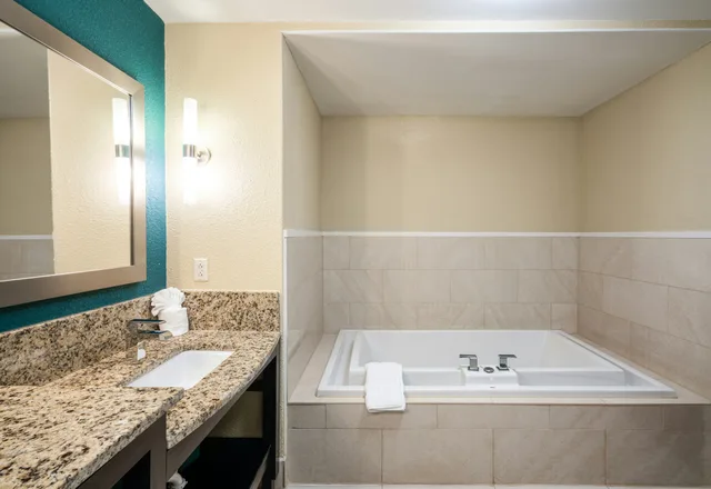 غرفة بسرير كينج بحوض جاكوزي لذوي الإعاقة، Hilton Garden Inn Dalton 3/3