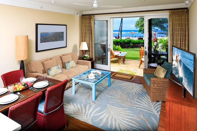 فيلا ديلوكس بسرير كينج وسريرين كوين بإطلالة على البحر بـ4 غرف نوم مع أريكة، Ocean Villas At Turtle Bay 10/10