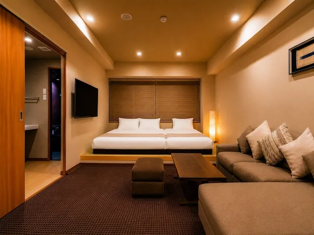 جناح سوبيريور بسرير كوين وسرير فردي بغرفة نوم واحدة بجاكوزي، Randor Residential Hotel Kyoto Suites 4/8