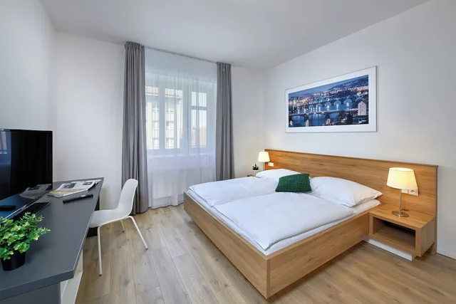 شقة كومفورت بسريرين كوين، Downtown Suites Belohorska 2/5