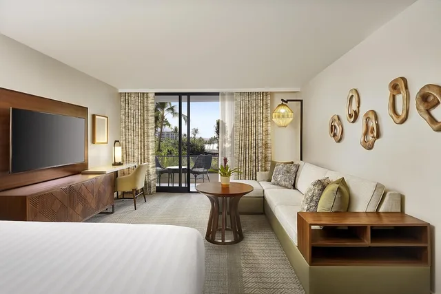 غرفة كلوب بسريرين كوين بإطلالة جزئية على البحر، Hyatt Regency Maui Resort and Spa 2/4
