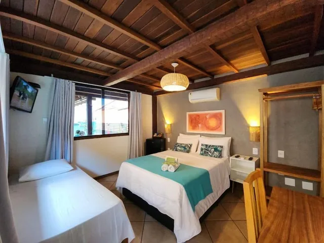 جناح كلاسيكي بسرير مزدوج وسرير فردي، Bamboo Buzios Hostel 4/9
