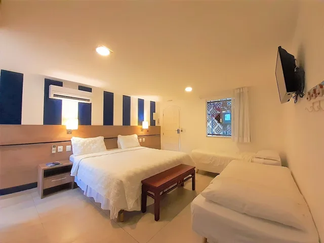 غرفة بريميوم رباعية بسرير مزدوج وسريرين منفصلين، Pousada Da Prainha 1/5