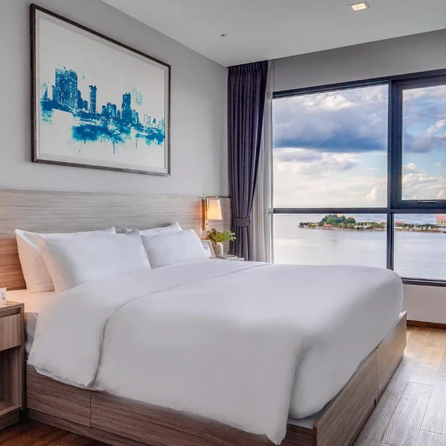 غرفة بريميوم بإطلالة على البحر بغرفة نوم واحدة، Oakwood Hotel Residence Sri Racha 1/7