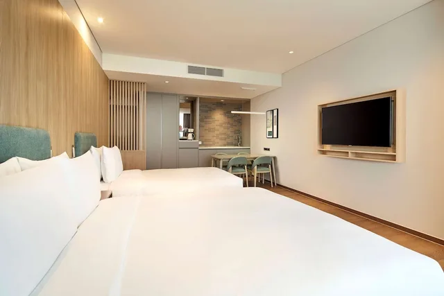 غرفة عائلية بسرير كوين وسرير فردي، Hilton Garden Inn Seoul 3/4