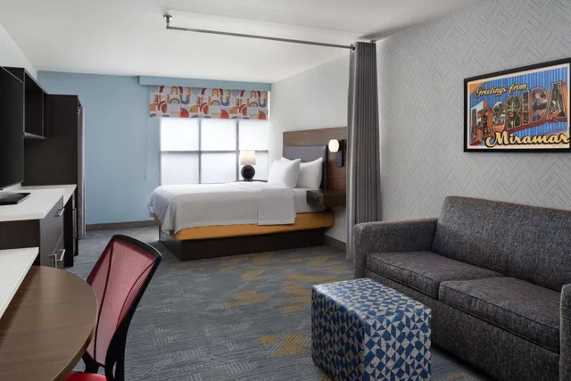 استوديو بسرير كوين مع أريكة، Home2 Suites By Hilton Miramar Ft Lauderdale 4/6
