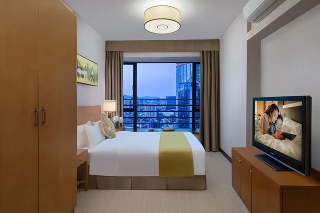 غرفة تنفيذية بسرير كوين وسرير فردي بغرفتي نوم، Springdale Serviced Residence Guangzhou 6/7