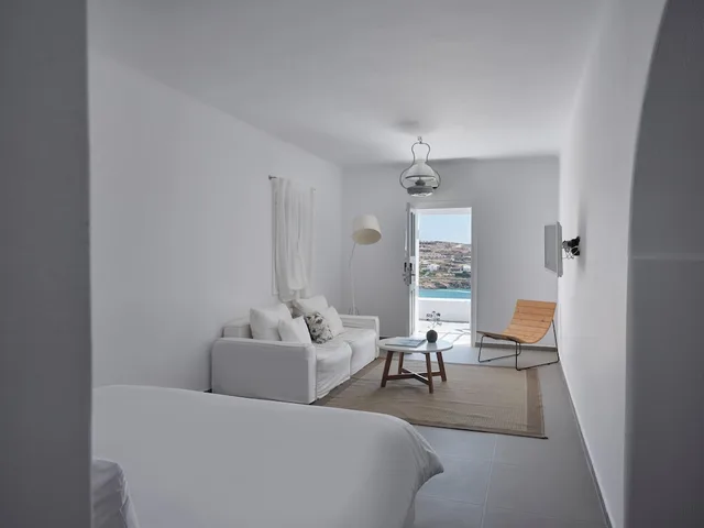 جناح جونيور بسرير كينج بإطلالة على البحر مع أريكة، Pietra e Mare - Mykonos Moments 4/7