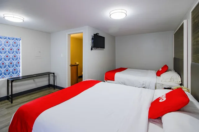 غرفة بريميوم بسريرين كوين، OYO Hotel Sulphur LA Hwy 90 West 1/4