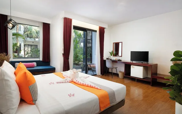 استوديو بسرير كينج بإطلالة على المسبح بشرفة، Central Corner D Angkor 3/9