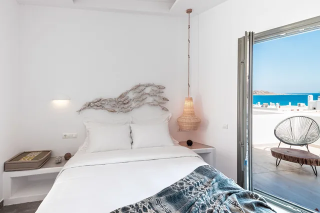 غرفة ديلوكس بسرير كوين بإطلالة على البحر، Bohemian Luxury Boutique Hotel - Adults Only 3/7