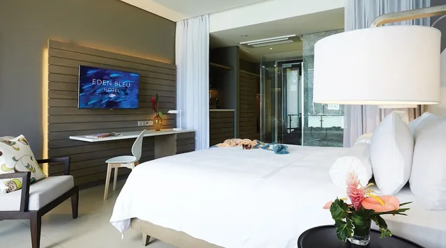 غرفة ديلوكس بسرير فردي بإطلالة على المرسى، Eden Bleu Hotel 3/3