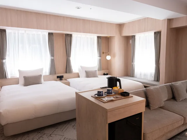 غرفة سوبيريور بسريرين مزدوجين، Hotel The Leben Osaka 2/6