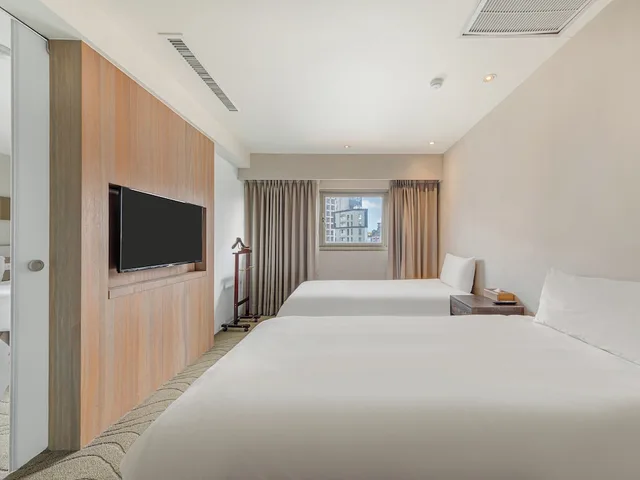 غرفة ديلوكس رباعية بسريرين كوين، Guide Hotel Taipei Chongqing 1/7