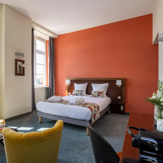 غرفة بريميوم بسرير مزدوج أو سريرين منفصلين، Qualys Hotel Val Vignes 8/10